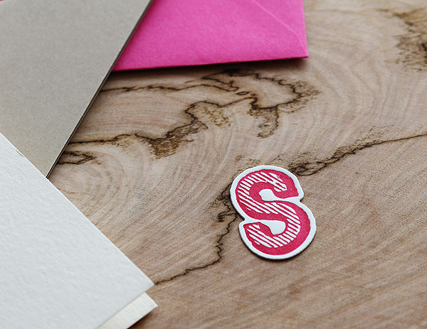 Die Cut and Letterpressed S by Lisa Spangler