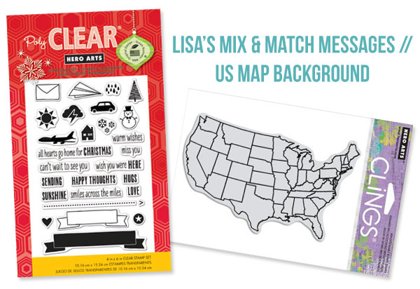 Lisa's Mix & Match Messages (CL727) // US Map Background (CG624)