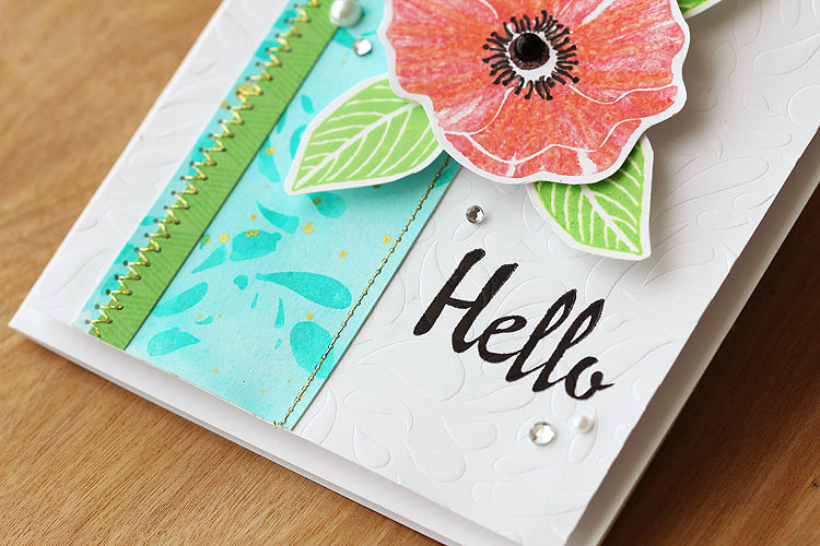 Use a stencil for embossing! by Lisa Spangler