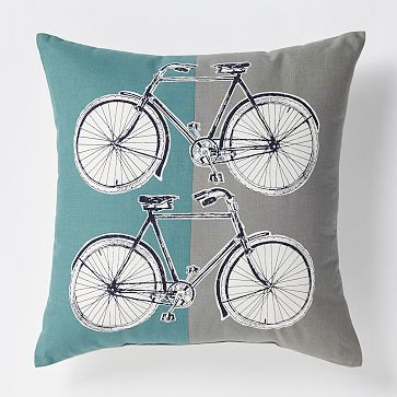 West Elm Bike Pillow