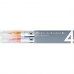 Set of 4 Pale Colors - Zig Clean Color Real Brush Pen(AZ)