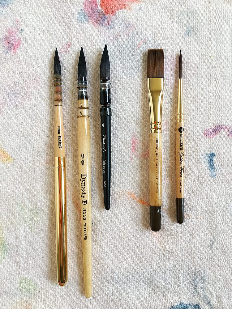Watercolor Brush Comparison (and my unicorn brushes!) – sideoats & scribbles