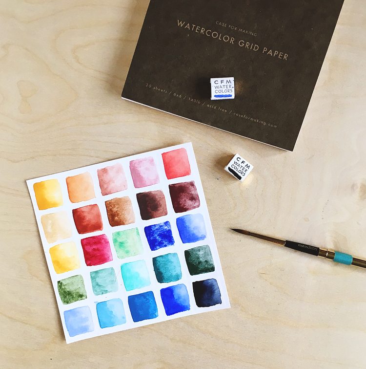 Case For Making handmade watercolor swatches