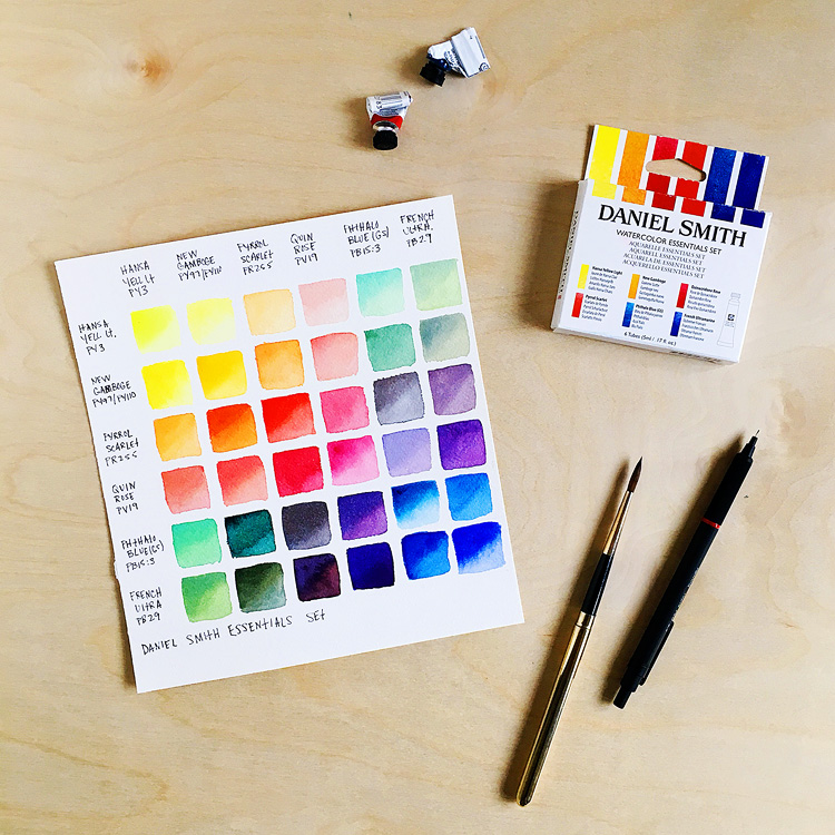 My basic 12 colour palette (used in my Watercolour course) - Liz Steel :  Liz Steel