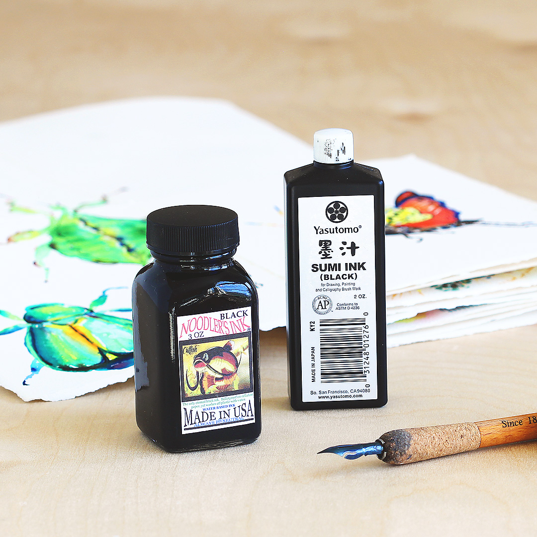 Using Colored Calligraphy Ink – The Postman's Knock