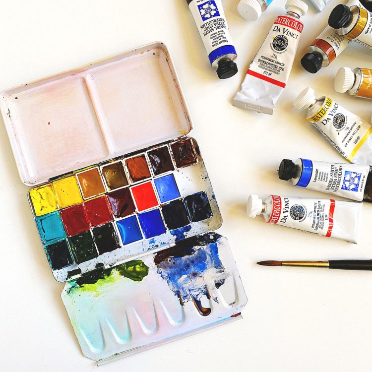 Indanthrone Blue Watercolor Paint, Full Pan – Greenleaf & Blueberry