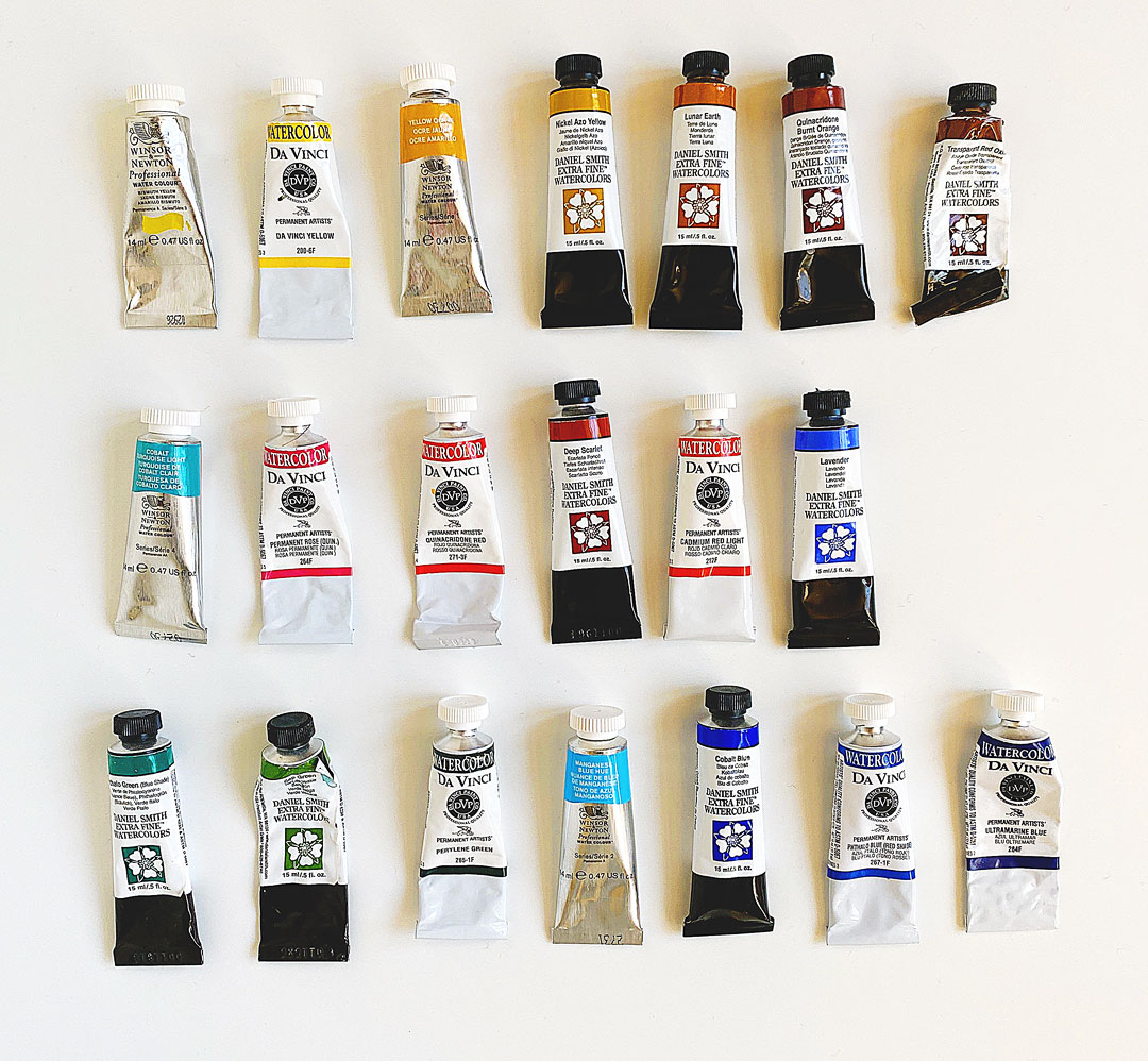 Comparing the Profession Watercolours by Winsor and Newton to Daniel Smith  