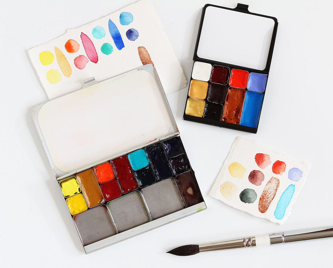 How to make a mini watercolour palette - lots of ideas for tiny pocket  palettes - so cute! 